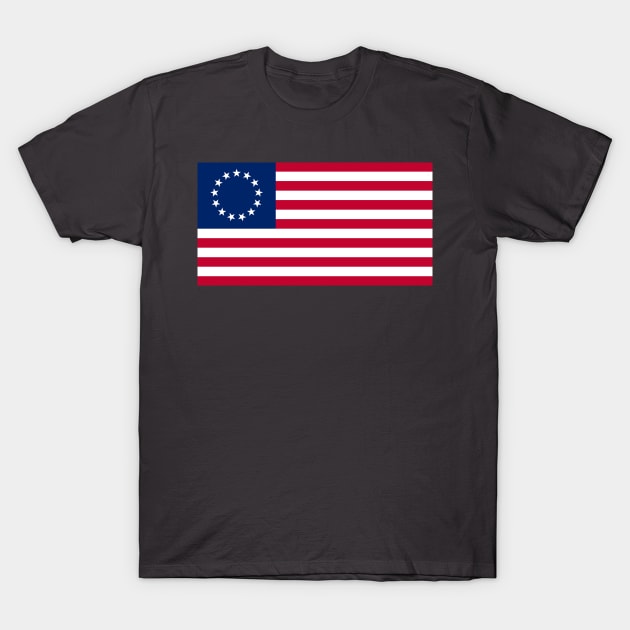 Betsy Ross US Flag T-Shirt by FurryBallBunny